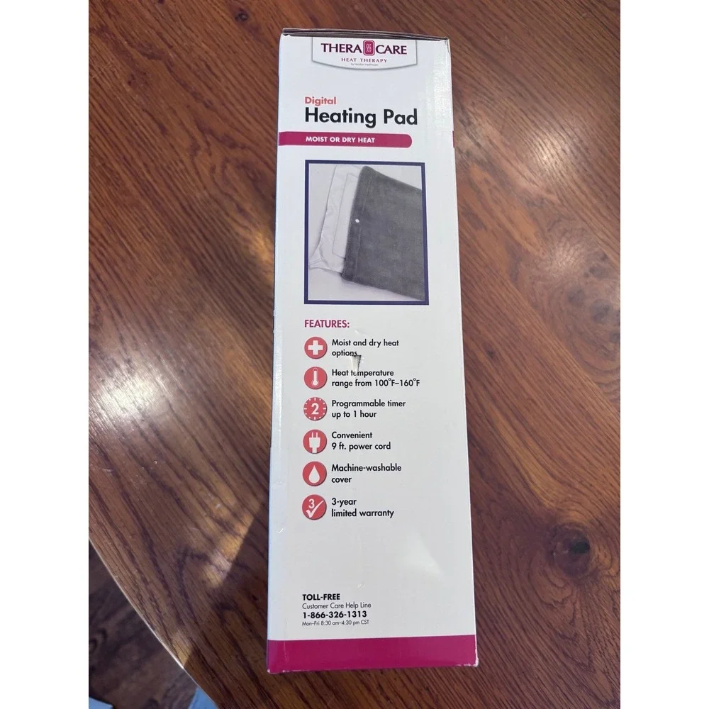 TheraCare Digital Heating Pad Moist Dry Heat Therapy 12x15 24-312 Series Gray